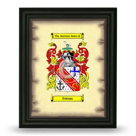 Ferras Coat of Arms Framed - Black