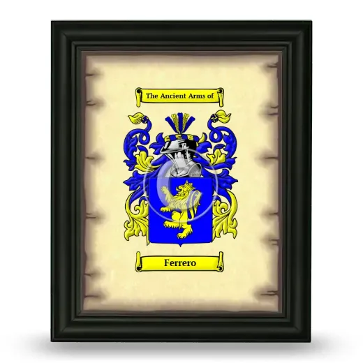 Ferrero Coat of Arms Framed - Black