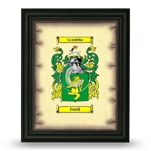 Ferril Coat of Arms Framed - Black