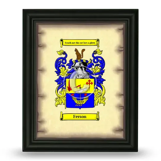 Ferson Coat of Arms Framed - Black