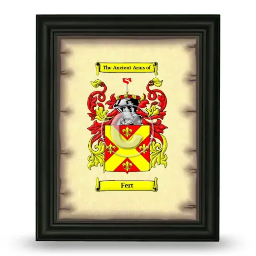 Fert Coat of Arms Framed - Black