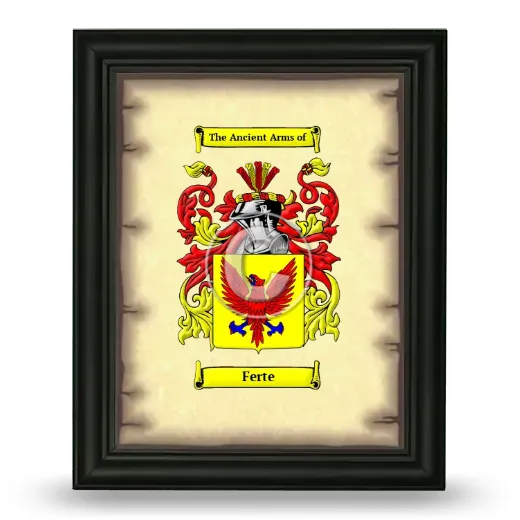 Ferte Coat of Arms Framed - Black