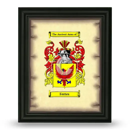 Fertes Coat of Arms Framed - Black