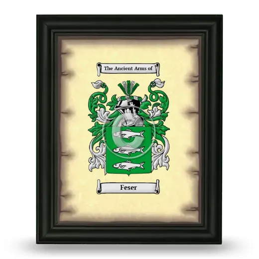 Feser Coat of Arms Framed - Black