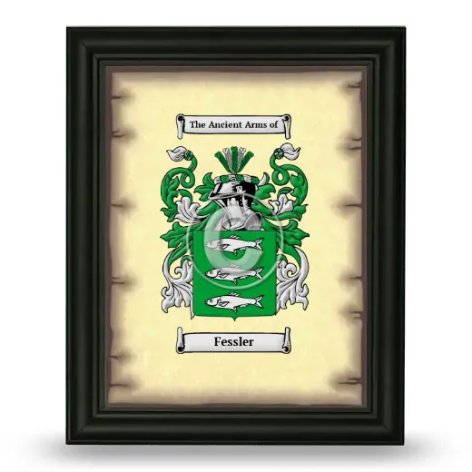 Fessler Coat of Arms Framed - Black