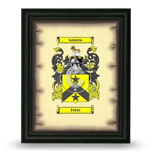 Fette Coat of Arms Framed - Black