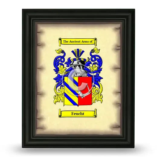 Feucht Coat of Arms Framed - Black