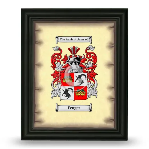 Feuger Coat of Arms Framed - Black