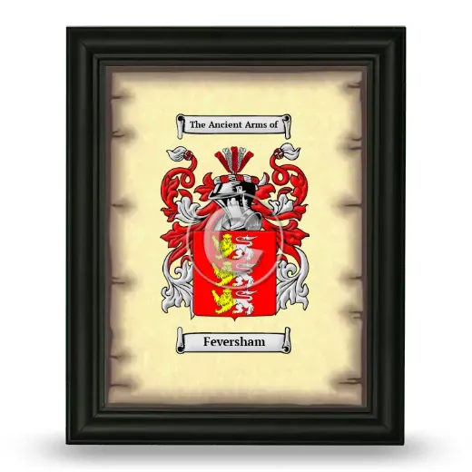 Feversham Coat of Arms Framed - Black