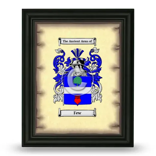 Few Coat of Arms Framed - Black