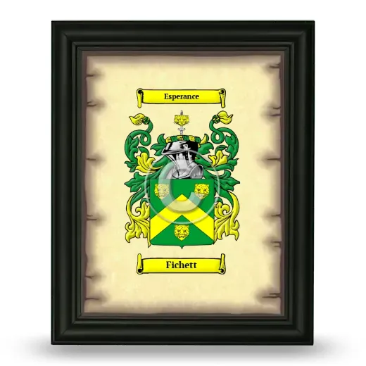 Fichett Coat of Arms Framed - Black