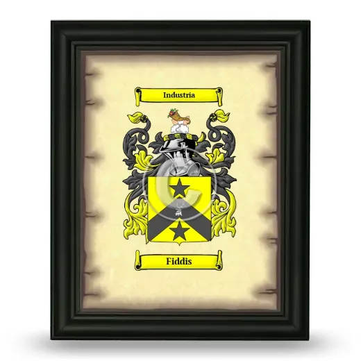 Fiddis Coat of Arms Framed - Black
