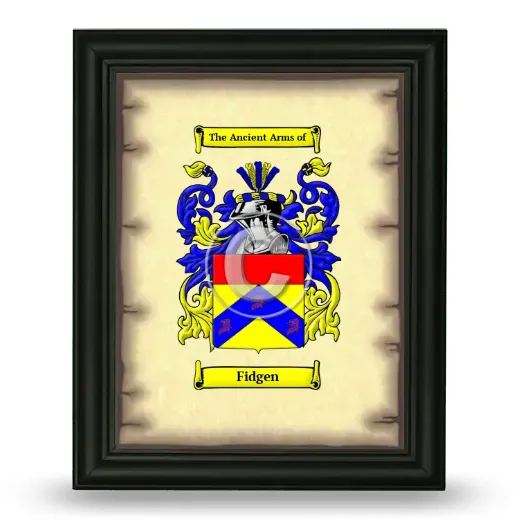 Fidgen Coat of Arms Framed - Black