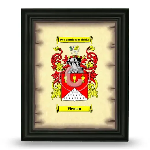 Fieman Coat of Arms Framed - Black