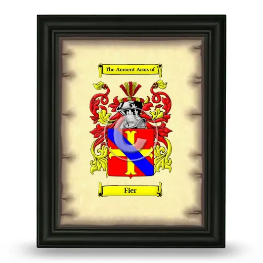 Fier Coat of Arms Framed - Black