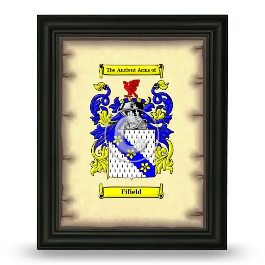 Fifield Coat of Arms Framed - Black