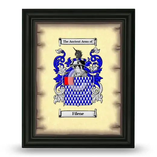 Filene Coat of Arms Framed - Black