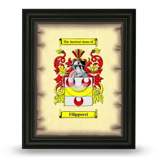 Filippucci Coat of Arms Framed - Black