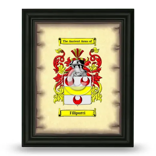 Filiputti Coat of Arms Framed - Black