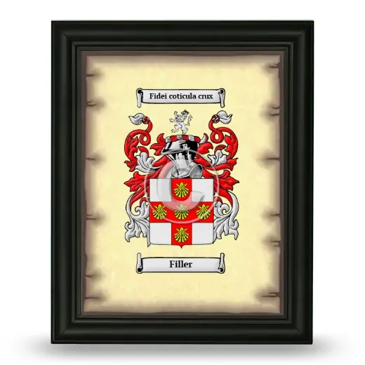 Filler Coat of Arms Framed - Black