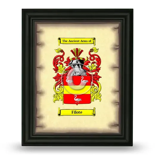 Filote Coat of Arms Framed - Black