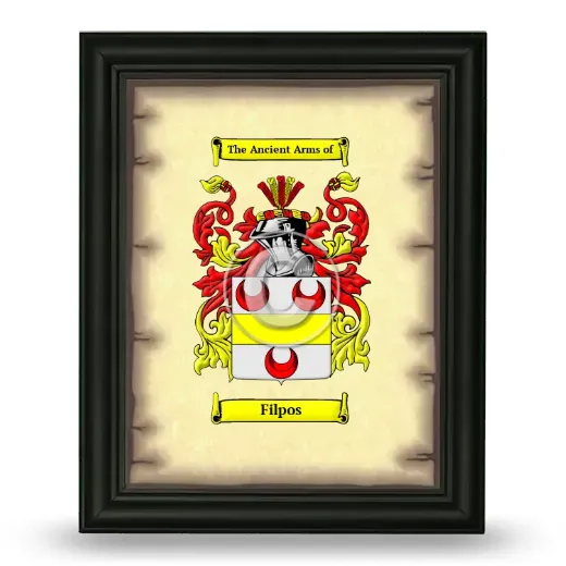 Filpos Coat of Arms Framed - Black