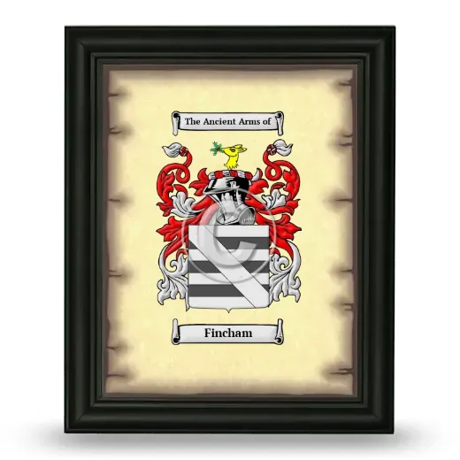 Fincham Coat of Arms Framed - Black
