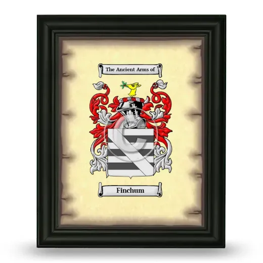 Finchum Coat of Arms Framed - Black