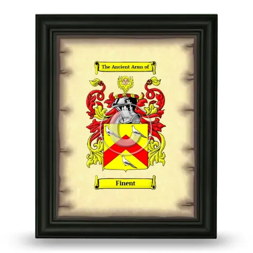Finent Coat of Arms Framed - Black