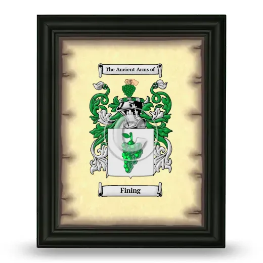 Fining Coat of Arms Framed - Black