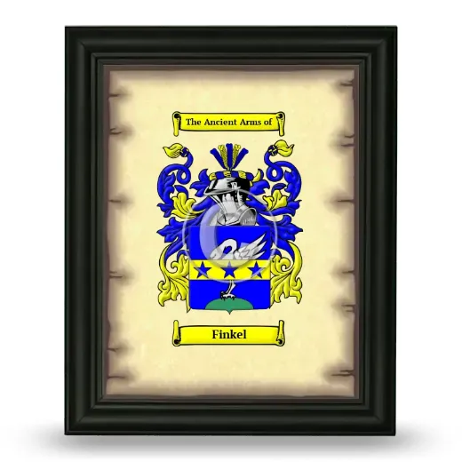 Finkel Coat of Arms Framed - Black
