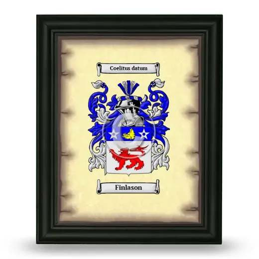Finlason Coat of Arms Framed - Black