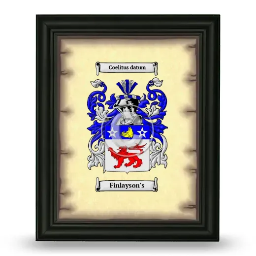 Finlayson's Coat of Arms Framed - Black