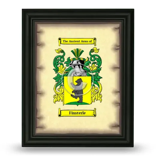 Finsterle Coat of Arms Framed - Black