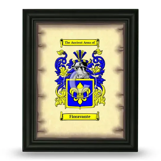 Fioravante Coat of Arms Framed - Black