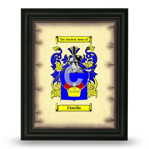 Fiorella Coat of Arms Framed - Black