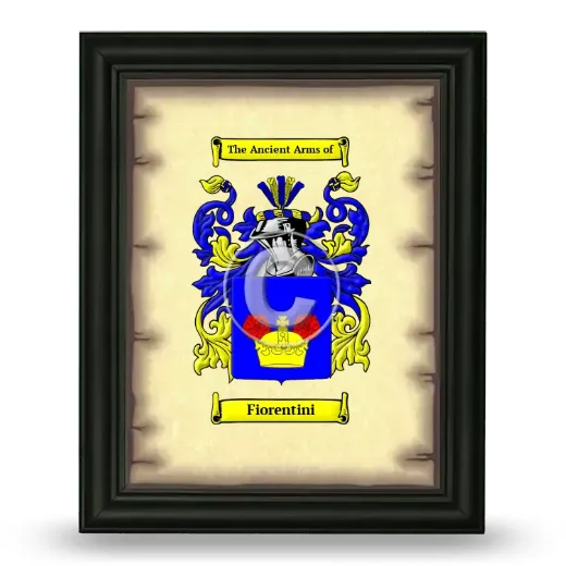 Fiorentini Coat of Arms Framed - Black