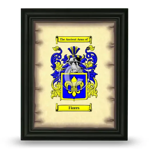 Fiores Coat of Arms Framed - Black