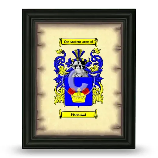 Fioruzzi Coat of Arms Framed - Black