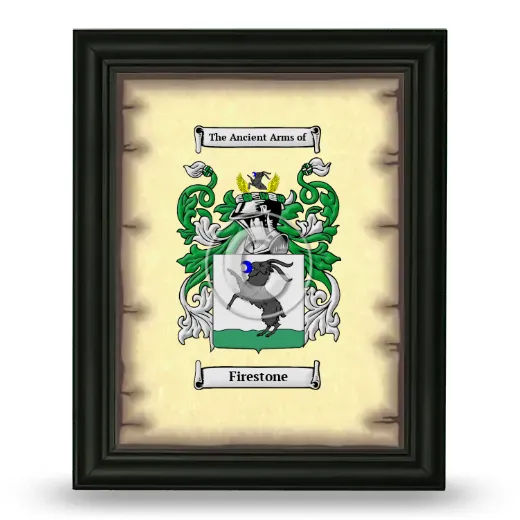 Firestone Coat of Arms Framed - Black