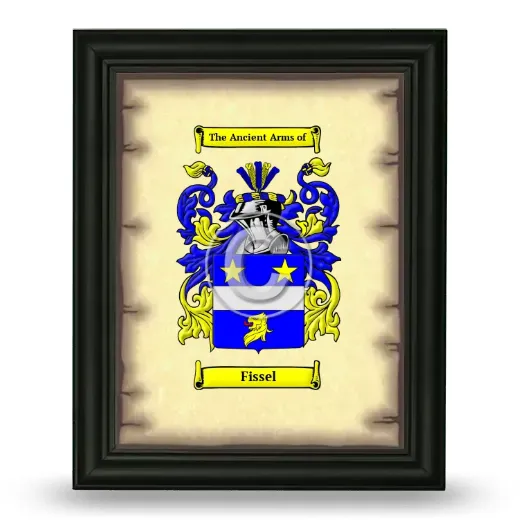 Fissel Coat of Arms Framed - Black