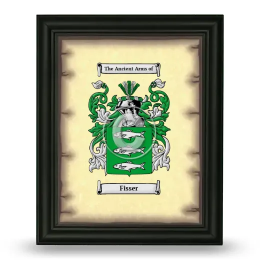 Fisser Coat of Arms Framed - Black