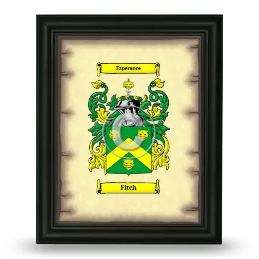 Fitch Coat of Arms Framed - Black