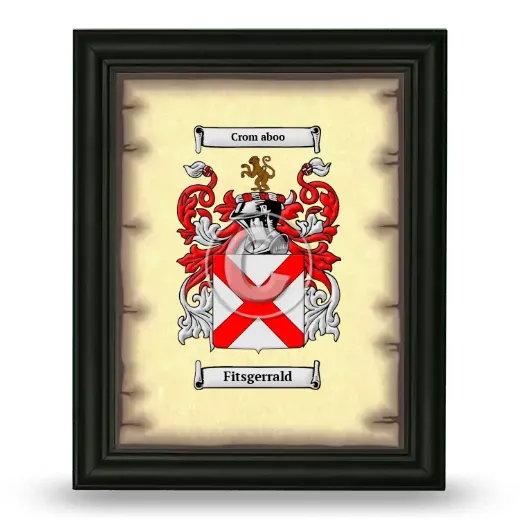 Fitsgerrald Coat of Arms Framed - Black