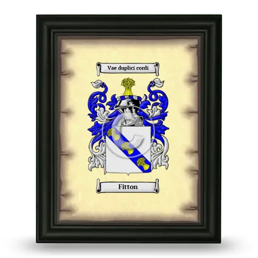 Fitton Coat of Arms Framed - Black