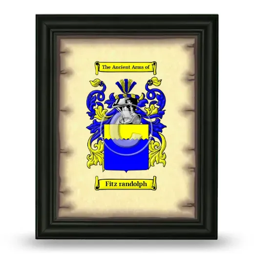 Fitz randolph Coat of Arms Framed - Black