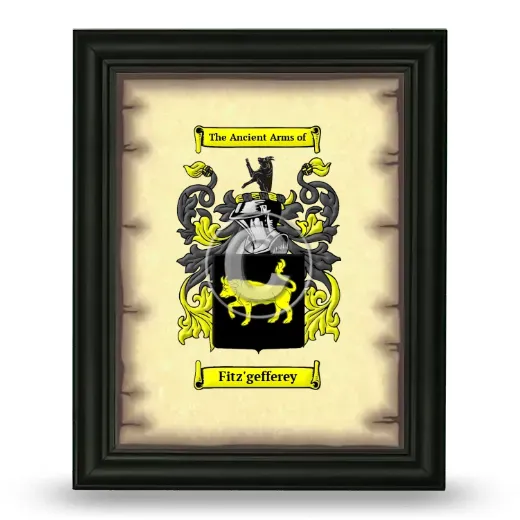 Fitz'gefferey Coat of Arms Framed - Black