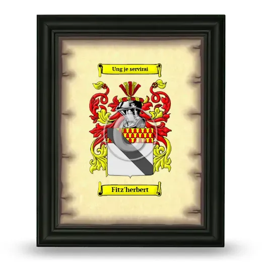 Fitz'herbert Coat of Arms Framed - Black