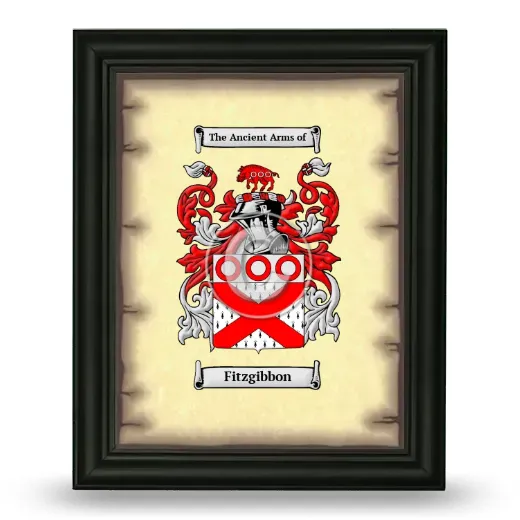 Fitzgibbon Coat of Arms Framed - Black