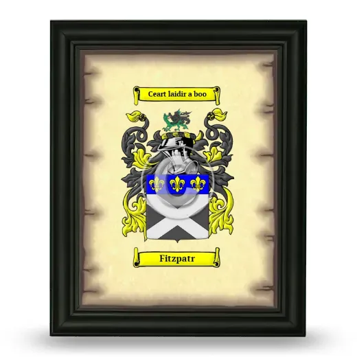 Fitzpatr Coat of Arms Framed - Black